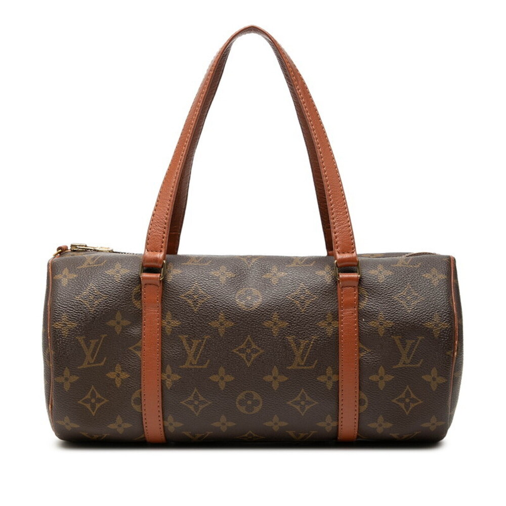 Louis Vuitton Monogram Papillon 30 (old model) handbag M51365 Brown Leather W...